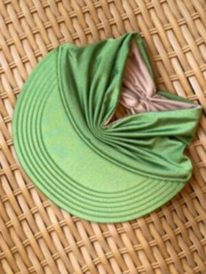 Viseira turbante dupla face com NUDE FPSUV 50+ | Verde Botânico