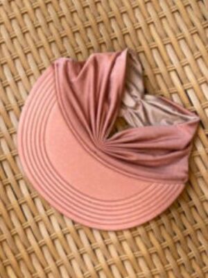 Viseira turbante dupla face com NUDE FPSUV 50+ | Rosa