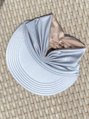 Viseira turbante dupla face com NUDE FPSUV 50+ | Prata
