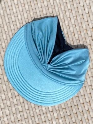 Viseira turbante dupla face com preto FPSUV 50+ | Azul Celeste