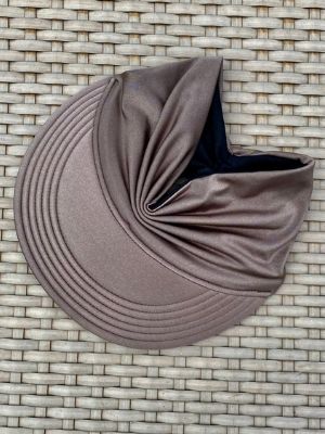 Viseira turbante dupla face com preto FPSUV 50+ | Chocolate