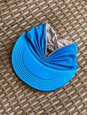 Viseira turbante dupla face com NUDE FPSUV 50+ | Turquesa
