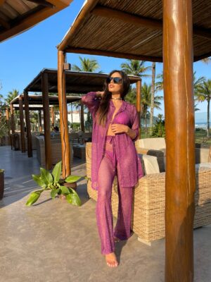 Conjunto Tule Lurex Fúcsia - Imagem 2