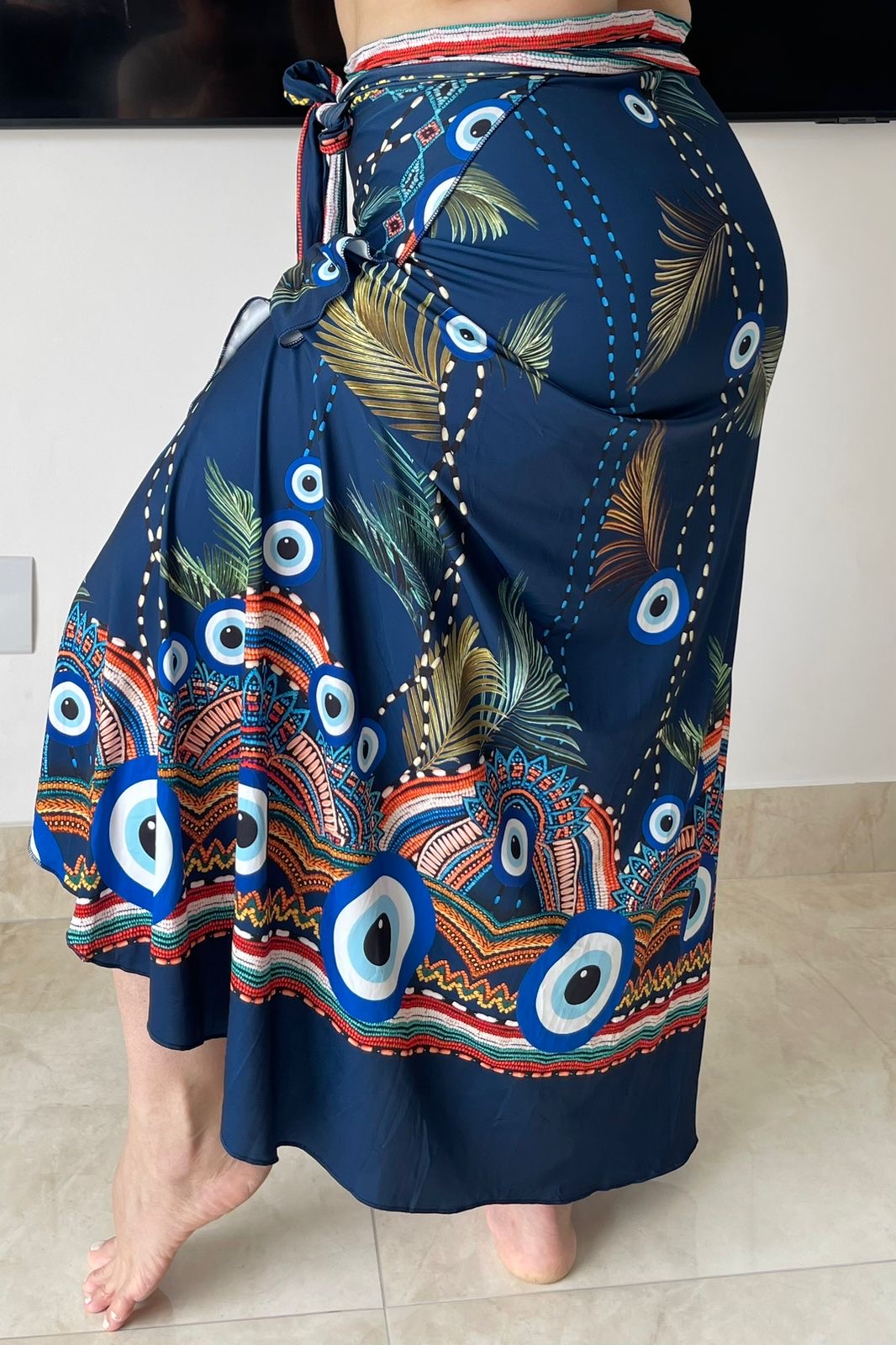 Pareô Olho grego marinho